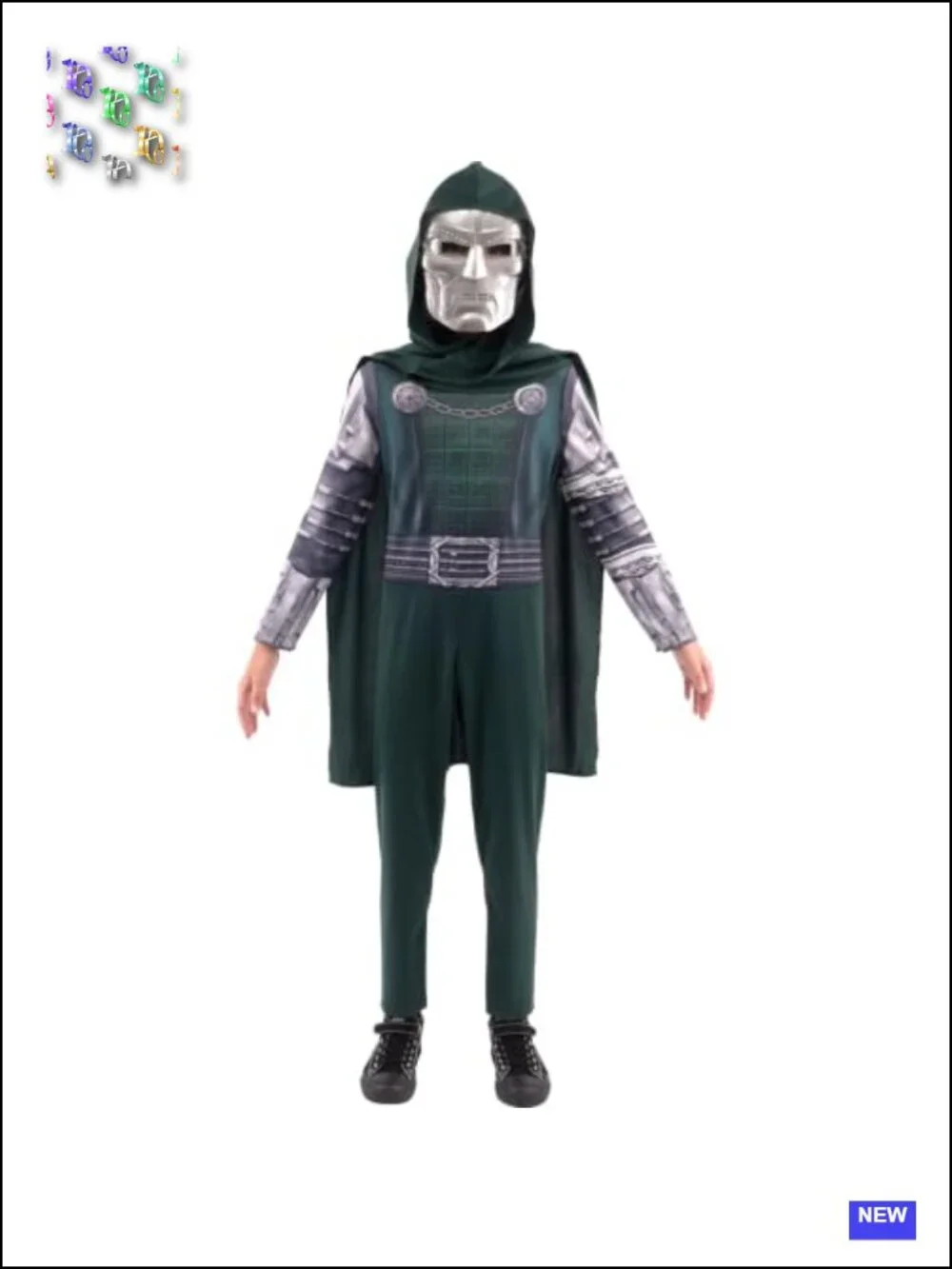 Marvel Doctor Doom Youth Halloween Costume Jumpsuit with Mask